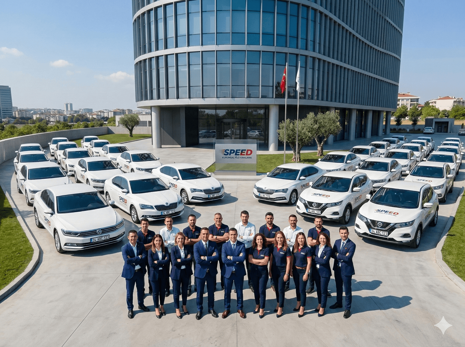 Speed Kurumsal Filo Kiralama ofisi ve araç filosu